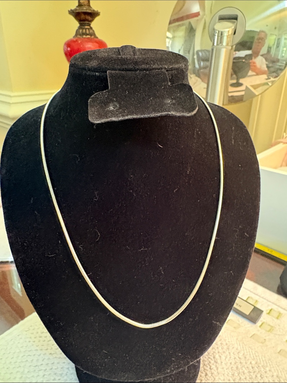 Classic 18” Italy 925 Silver Round Snake Necklace